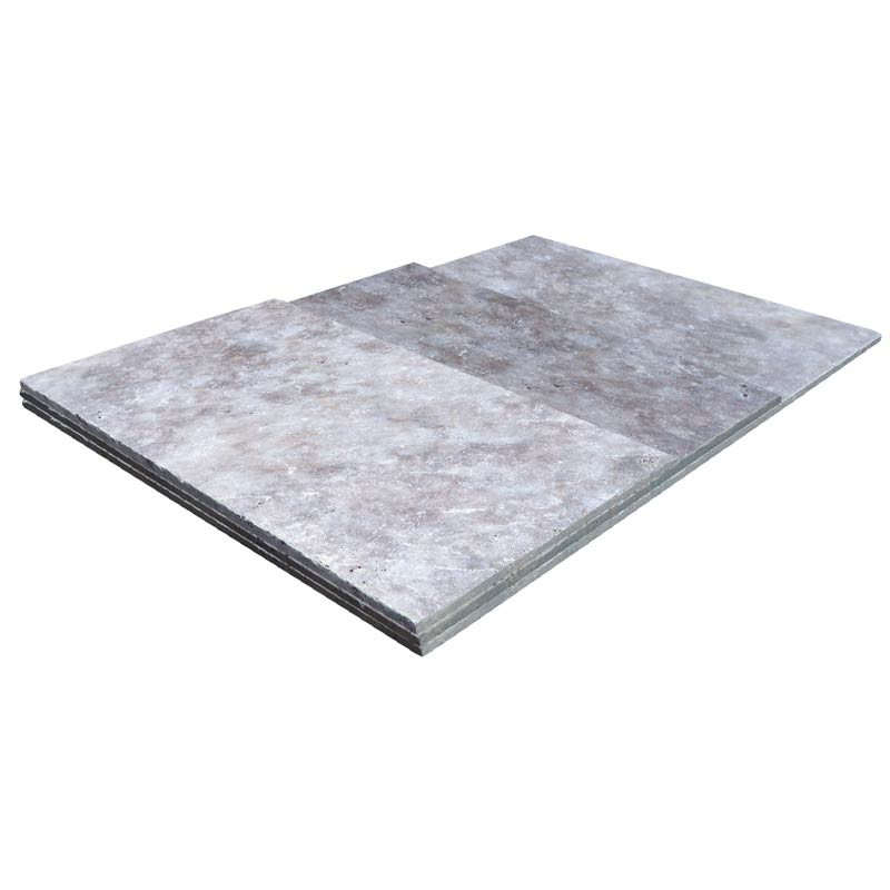 Travertin Silver TITANIUM 40,6 x longueur libre x 1,2 cm (1 palette de 27 m²)