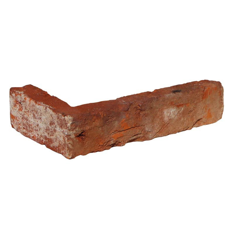 Angle de brique en pierre naturelle rouge 11,5 + 24 x 5,5 cm Loft Brick Red (1 pièce)