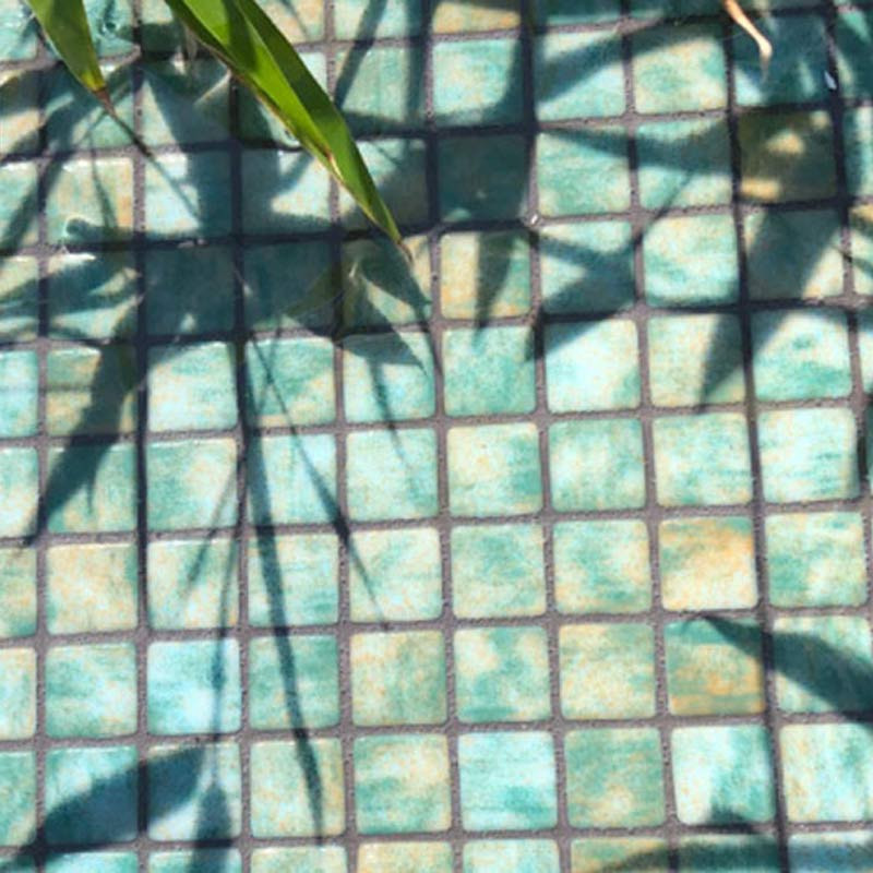 Émaux de verre mosaïque piscine vert 5 x 5 cm Paradise Stone Jade 1 m²