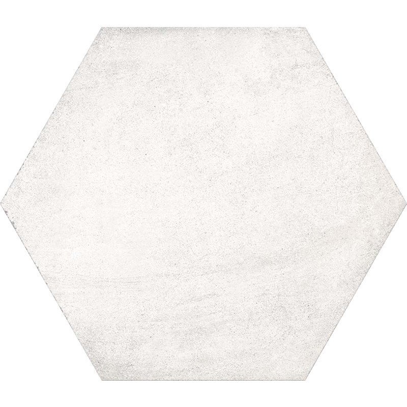 Carrelage mural hexagonal blanc 23 x 26,6 cm BAMPTON NIEVE