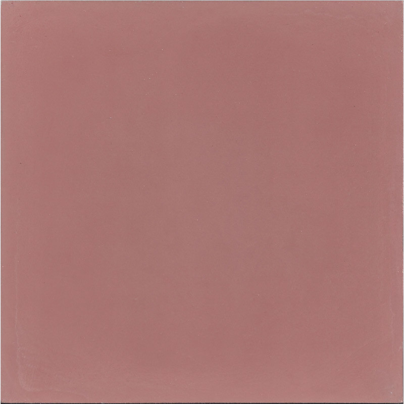 Carreau ciment véritable artisanal rose uni 20 x 20 x 1,6 cm