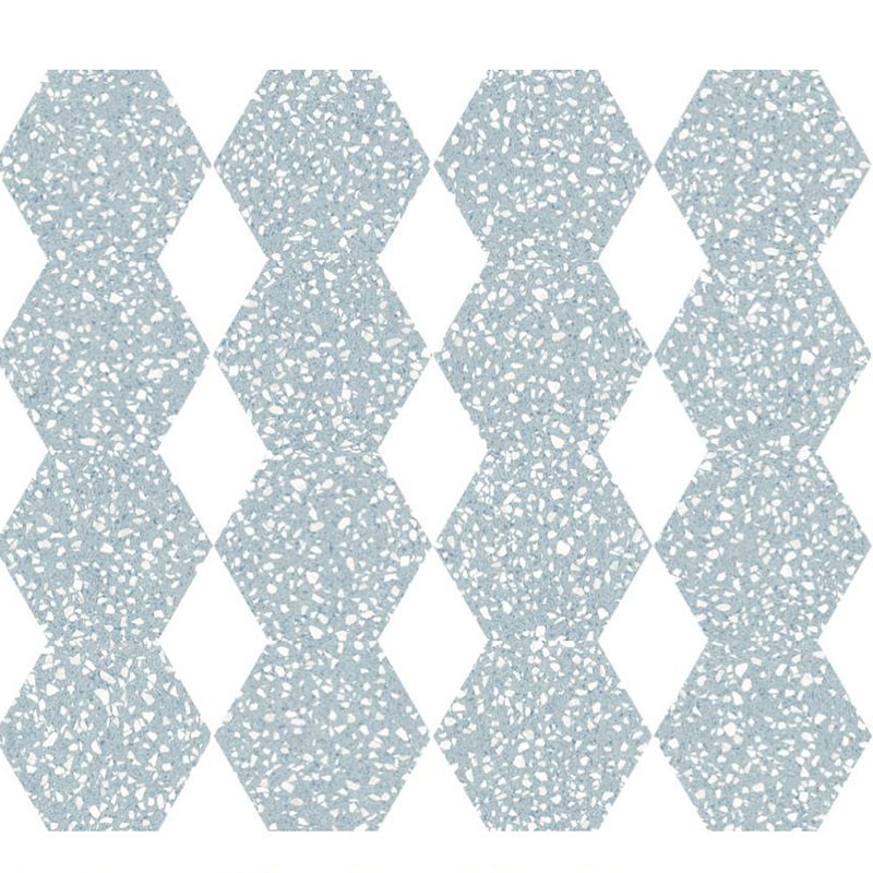 Carrelage imitation terrazzo et granito hexagonal 25 x 22 cm Venezia Lagune 1,04 m²