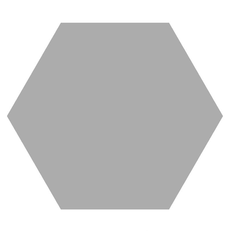 Carrelage hexagonal gris clair 25 x 22 cm Hexagone Uni Gris