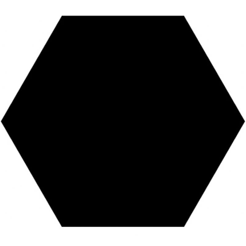 Carrelage hexagonal noir 25 x 22 cm Hexagone Noir