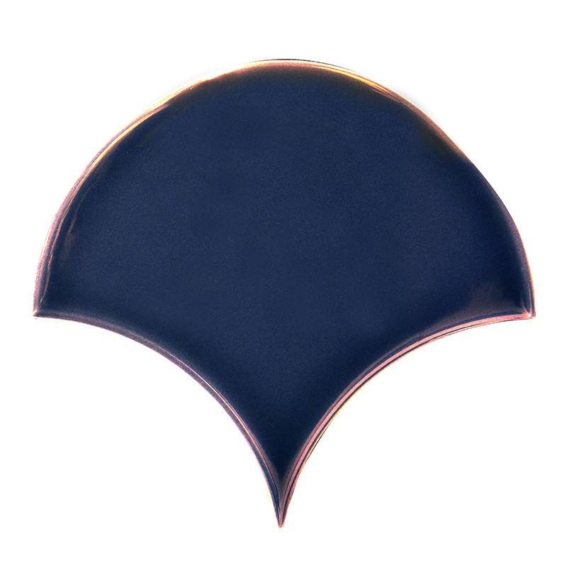 Carrelage écaille de poisson bleu foncé 14 x 16 cm Égée
