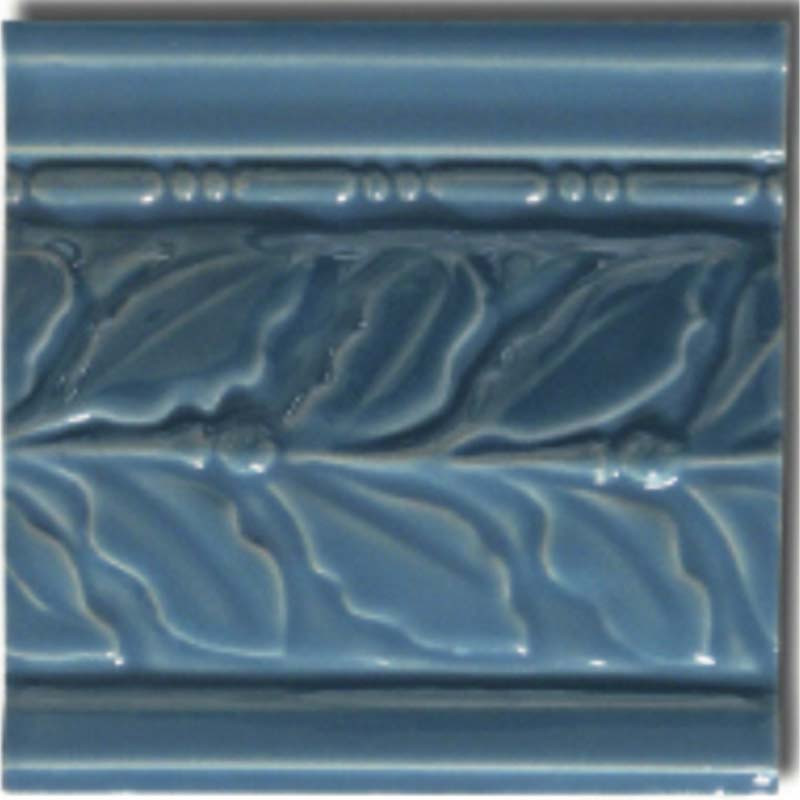 Motif carrelage Metro feuille de chêne Bleu de Chine 15 x 15 cm (1 pièce)