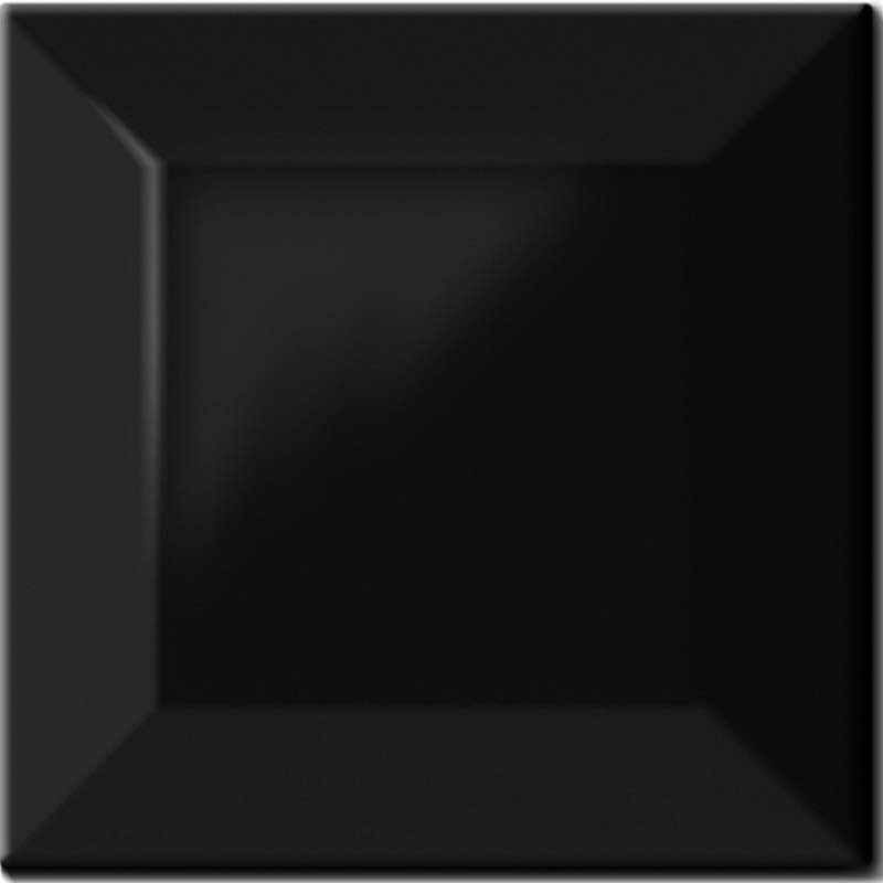 Carreau Métro Noir brillant 7,5 x 7,5 cm