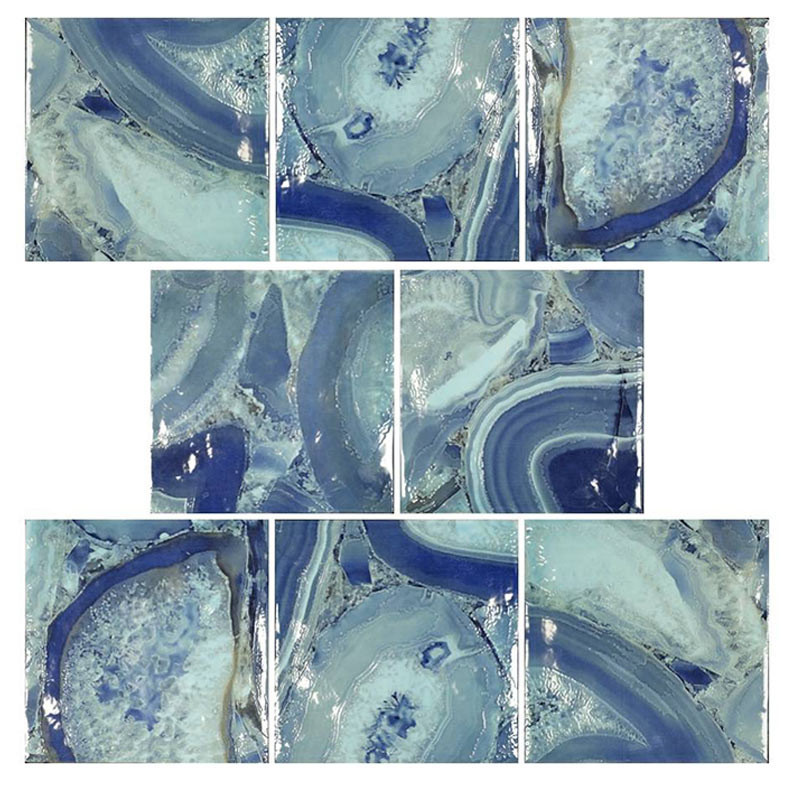 Carrelage effet pierre bleu 15 x 15 cm Immersion Agathe 0,5 m²