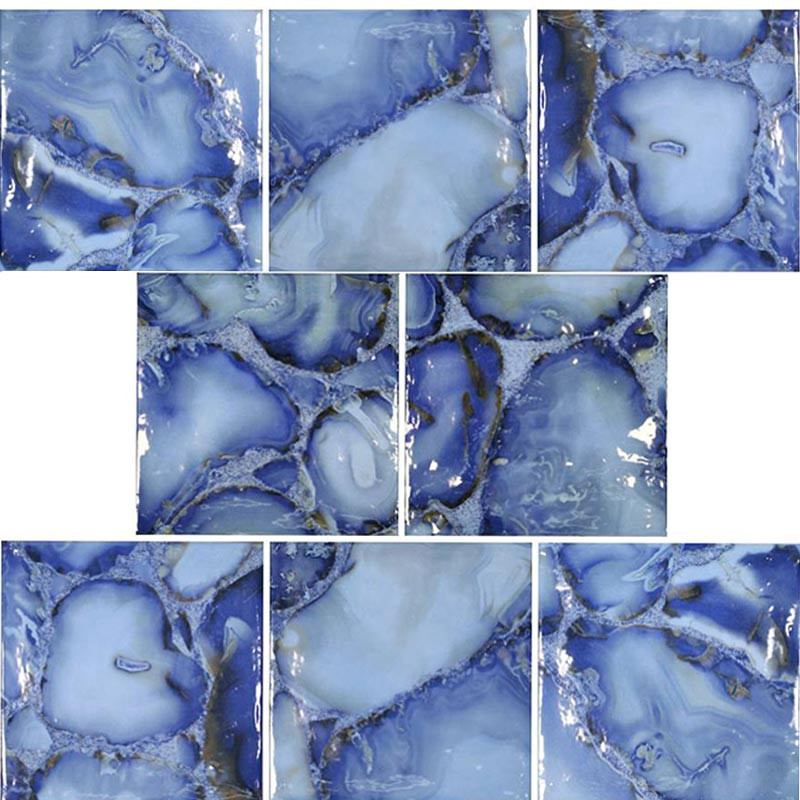 Carrelage effet pierre bleu 15 x 15 cm Immersion Lapis Lazuli 0,5 m²