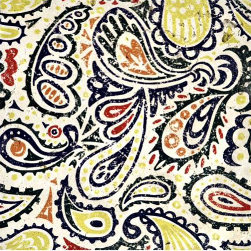 Pierre naturelle décorée 20 x 20 cm travertin motif Palerme (1 pièce)