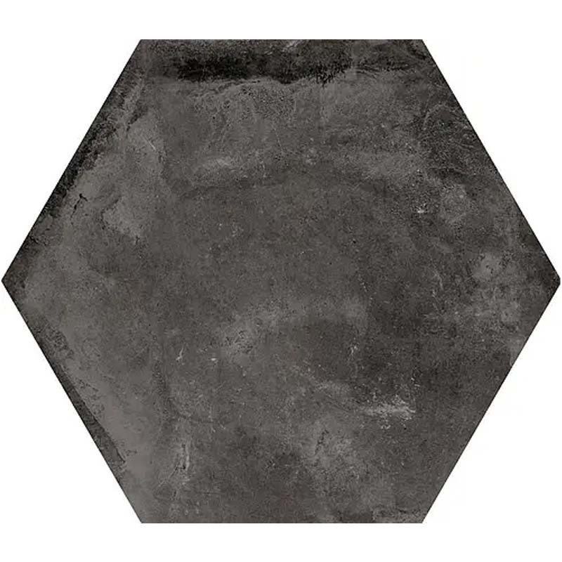Carrelage hexagonal effet béton noir 29 x 25 cm Urban Dark