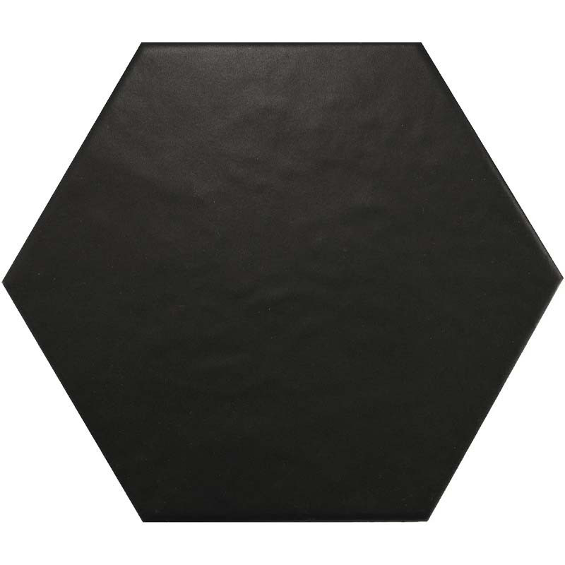 Carrelage hexagonal noir 17 x 20 cm Hexatile Negro mate