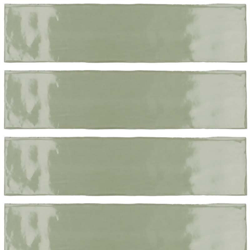Carrelage effet Bejmat vert 7,5 x 30 cm Masia Olive
