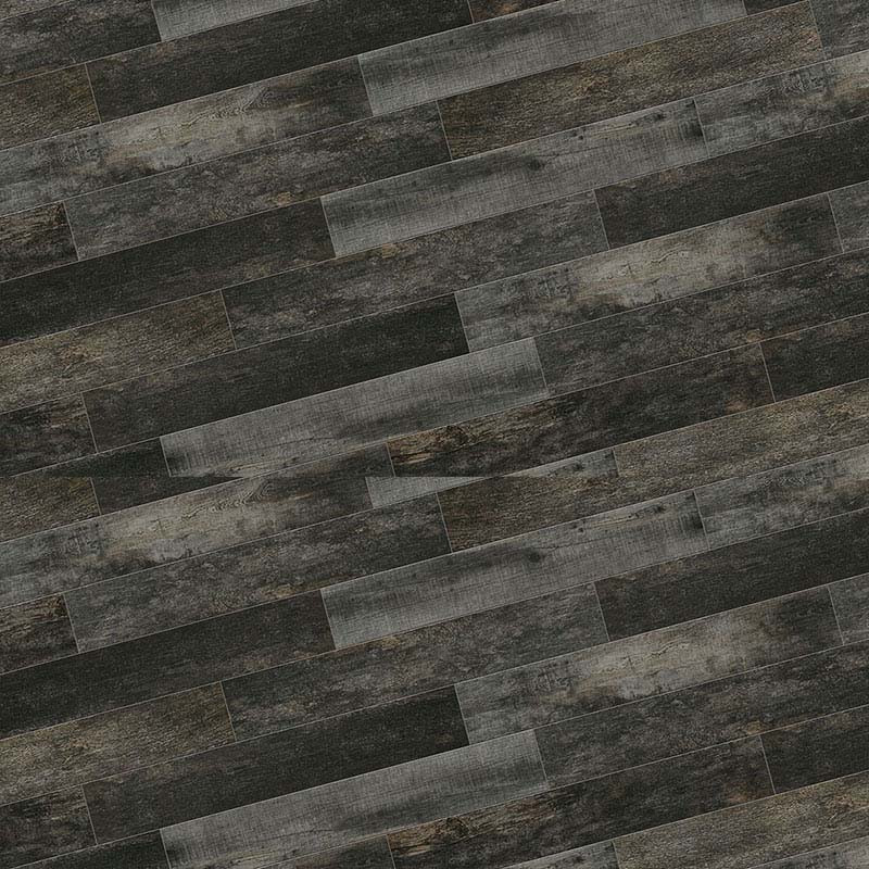 Carrelage extérieur imitation bois noir 20 x 120 cm Noon Charcoal NN 05 GRIP