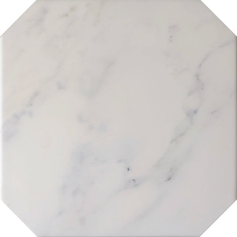 Carrelage cabochon effet marbre blanc 20 x 20 cm Octagon Marmol Blanco