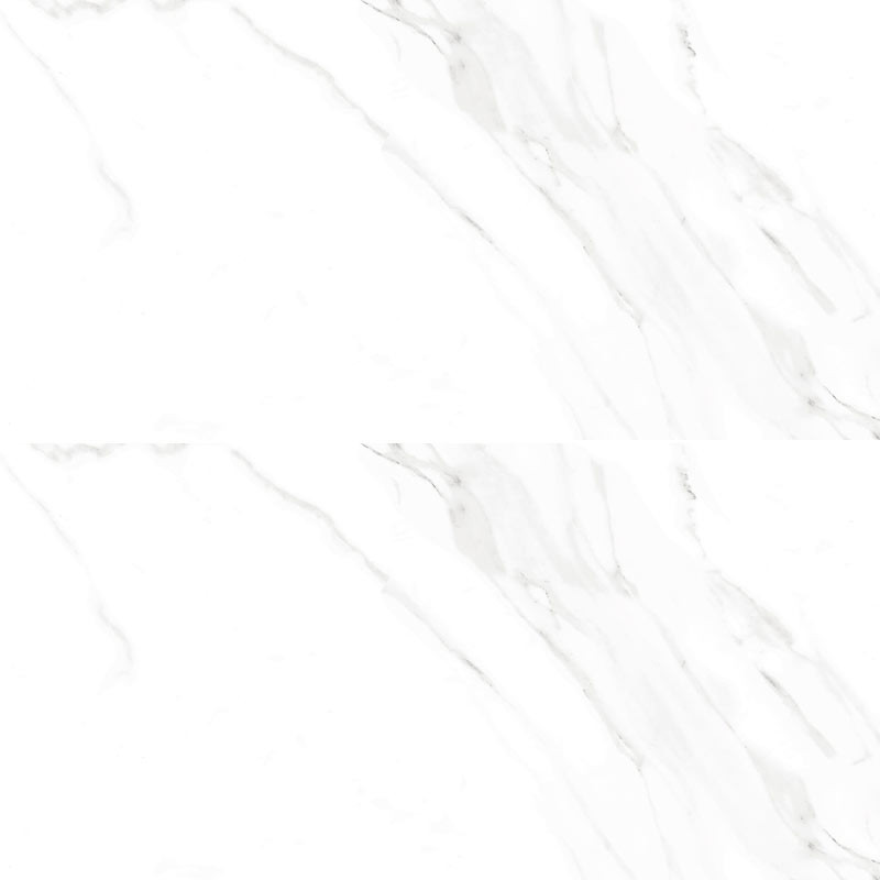 Carrelage effet marbre blanc et gris 30 x 60 cm NAOS BLANCO Mat